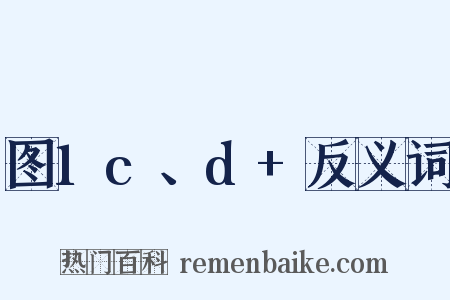 图1c、d+反义词是什么意思的图片